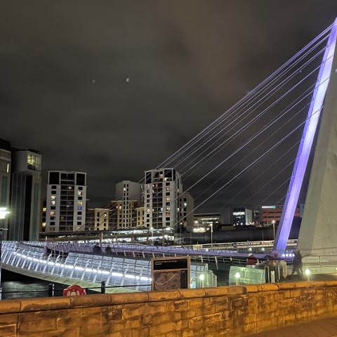 Millennium Bridge at night