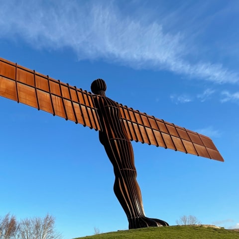 Looking up to the Angel